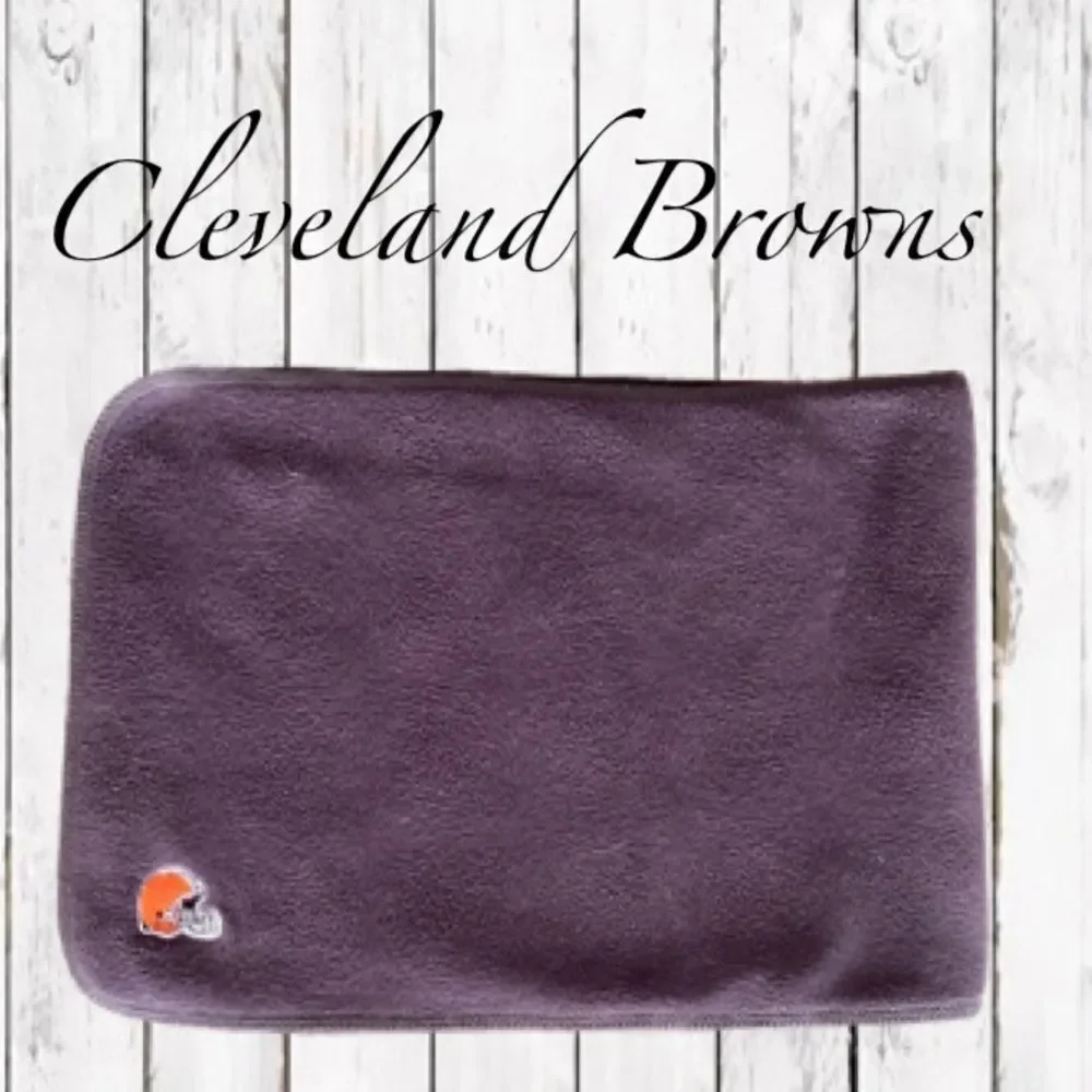 Vintage Cleveland Browns Fleece Scarf Embroidered Logo Brown Unisex 45”x 9.5”